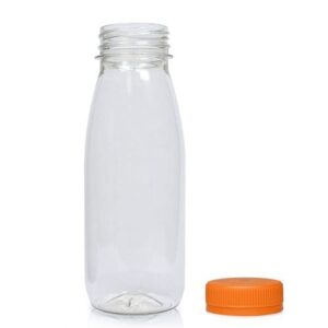 250ml Clear Bottle With Orange Lid  (x270)
