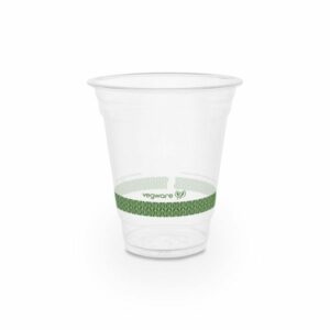 Vegware 12oz PLA Clear Cold Cup (Green Band) (1000)