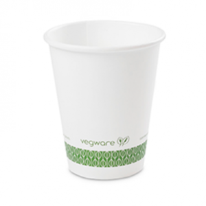 8oz Vegware Single Wall White Compostable Cup (x1000)